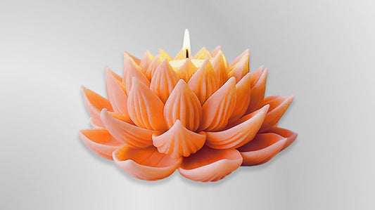 Big Lotus Candle set of 1-F19