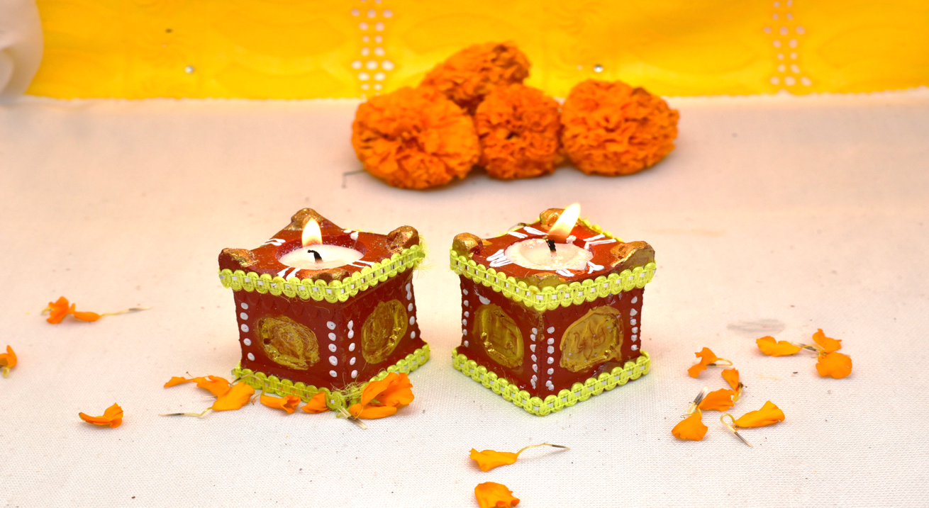 Tulsi Diyas Small set of 2-D3