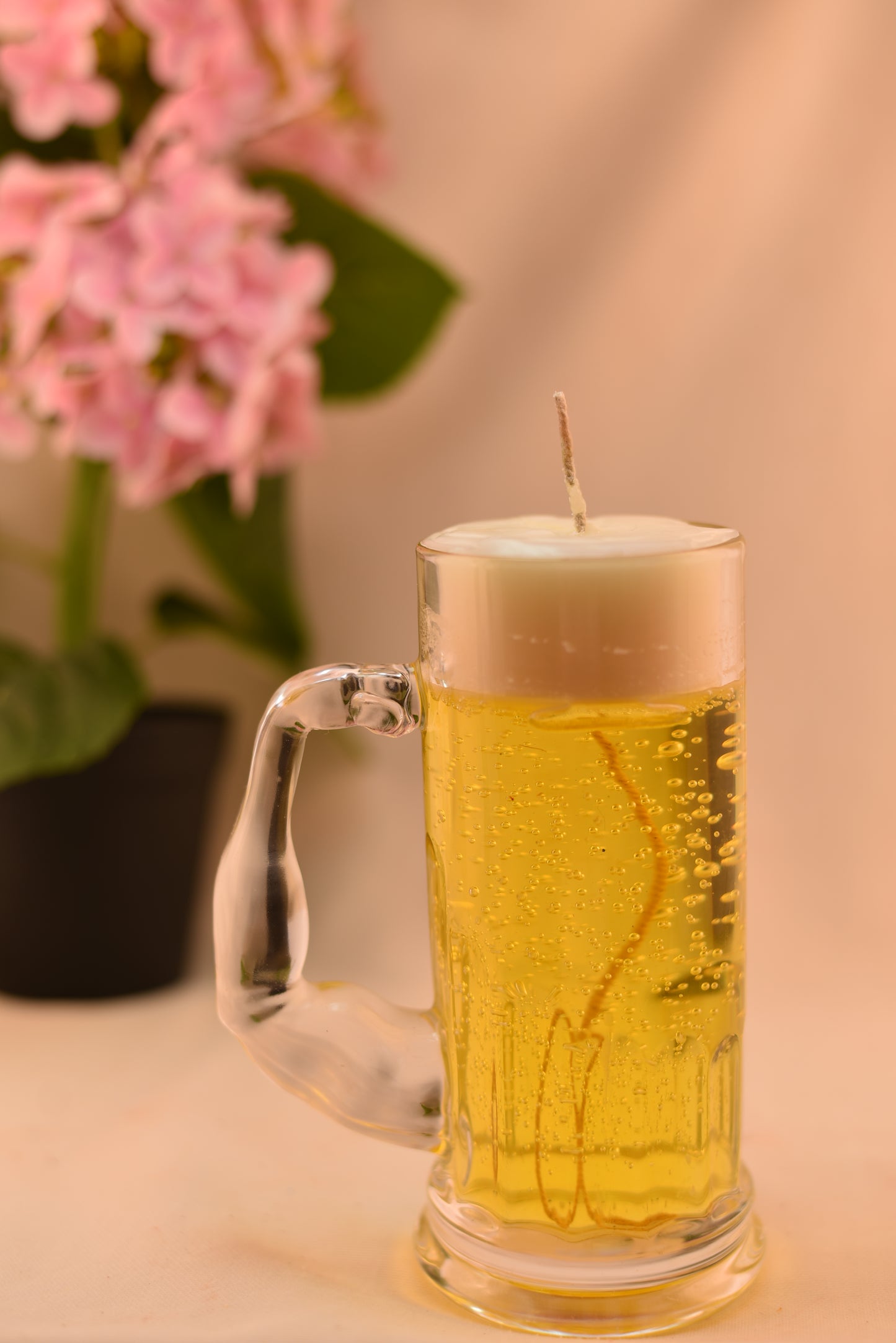 Beer Mug Candle large Size β Lemongrass Scent | Handcrafted Decorative Candle-S13