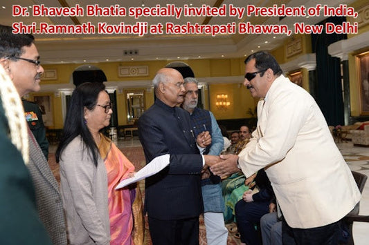 Dr. Bhavesh bhatia specially invited by Hon. President Shri. Ramnath Koving ji at Rashtrapati bhawan, New Delhi
