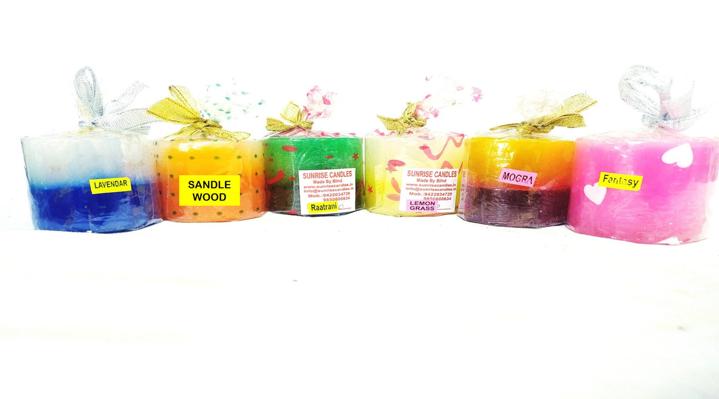 Scented Round Candle Small Set of 2-S5