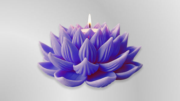 Big Lotus Candle set of 1-F19