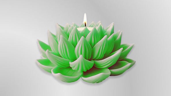 Big Lotus Candle set of 1-F19