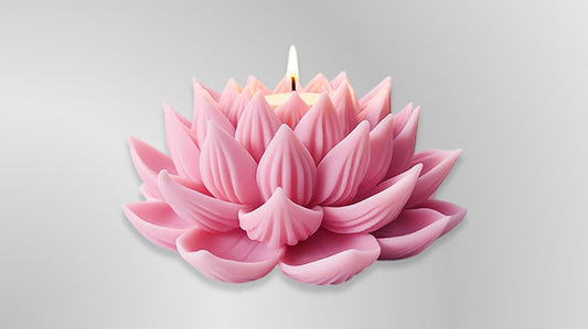 Big Lotus Candle set of 1-F19