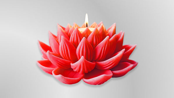 Big Lotus Candle set of 1-F19