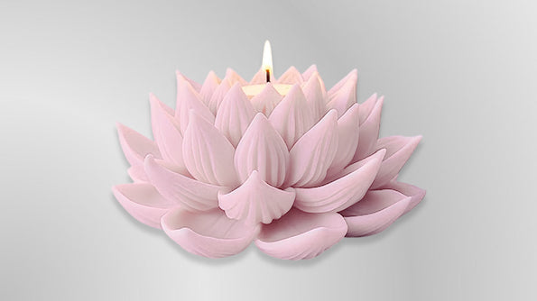 Big Lotus Candle set of 1-F19
