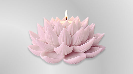 Big Lotus Candle set of 1-F19