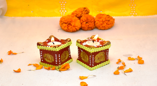 Tulsi Diyas Small set of 2-D3