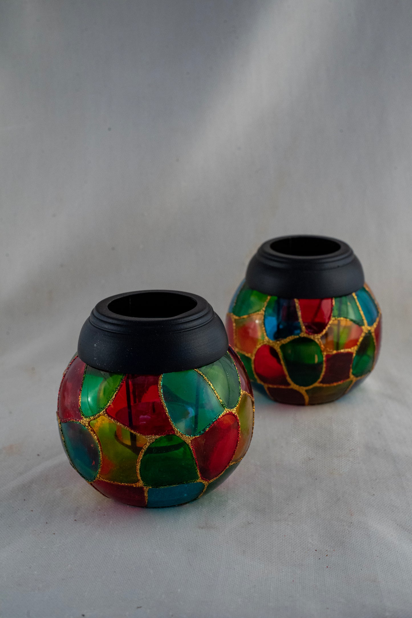 Zari Stand Tlite Candle Holder Set of 1-D9